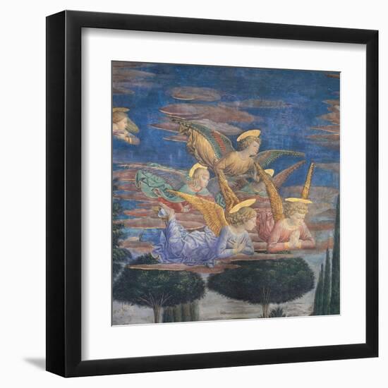 Worshipping Angels-Benozzo Gozzoli-Framed Art Print