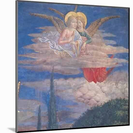 Worshipping Angels-Benozzo Gozzoli-Mounted Art Print