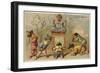 Worshipping before a Statue-null-Framed Giclee Print