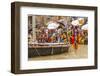 Worshipping Pilgrims on Ganges River, Varanasi, India-Ali Kabas-Framed Photographic Print