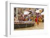 Worshipping Pilgrims on Ganges River, Varanasi, India-Ali Kabas-Framed Photographic Print