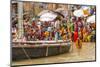 Worshipping Pilgrims on Ganges River, Varanasi, India-Ali Kabas-Mounted Photographic Print