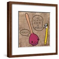 Worst Job-Enrique Rodriguez Jr.-Framed Art Print