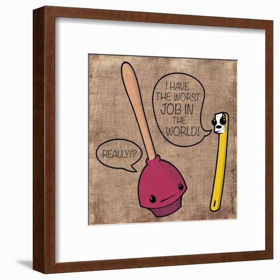 Worst Job-Enrique Rodriguez Jr.-Framed Art Print