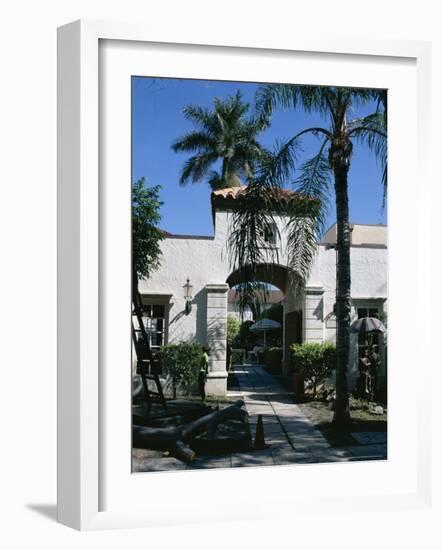 Worth Avenue, Exclusive Mediterranean Style Shopping Street, Palm Beach, Florida, USA-Fraser Hall-Framed Photographic Print