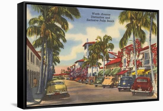 Worth Avenue, Palm Beach, Florida-null-Framed Stretched Canvas