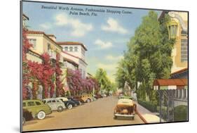 Worth Avenue, Palm Beach, Florida-null-Mounted Art Print