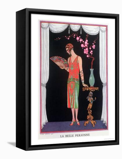 Worth Evening Dress, Fashion Plate from Gazette Du Bon Ton, 1925-Georges Barbier-Framed Stretched Canvas