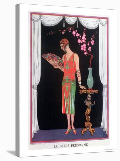 Worth Evening Dress, Fashion Plate from Gazette Du Bon Ton, 1925-Georges Barbier-Stretched Canvas