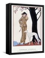 Worth Fall Coat and Dress - in “The Gazette of Good Tone””, 1922. Illustration by George Barbier (1-Georges Barbier-Framed Stretched Canvas