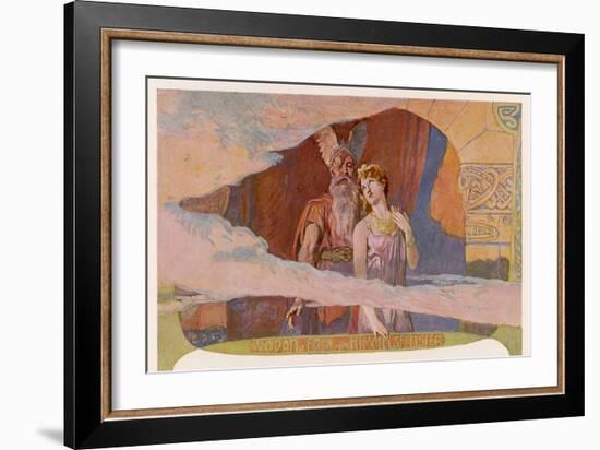 Wotan and Frea Look Out from the Windows of the Heavens-null-Framed Art Print