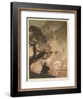 Wotan at the Pyre-Arthur Rackham-Framed Art Print