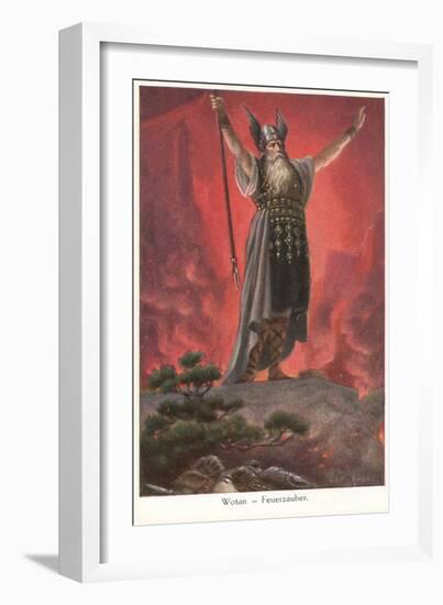 Wotan, Fire Spell-null-Framed Art Print