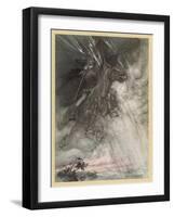 Wotan Rides to Rock-Arthur Rackham-Framed Art Print