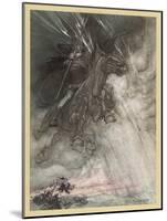 Wotan Rides to Rock-Arthur Rackham-Mounted Art Print