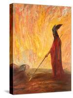 Wotan's Farewell and Magic Fire-Hermann Hendrich-Stretched Canvas