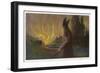 Wotans Abschied Wotan's Farewell to Brunnhilde-Hermann Hendrich-Framed Art Print