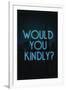 Would You Kindly? Video Game-null-Framed Art Print