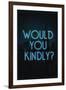 Would You Kindly? Video Game-null-Framed Art Print