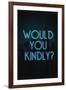 Would You Kindly? Video Game-null-Framed Art Print