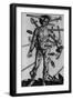 Wound Man Illustrates Effects of Different Weapons. by Hans Wechtlin, Ca. 1500-null-Framed Art Print