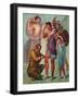 Wounded Aenea with Venus and Crying Son Ascanius, C. 49-79-null-Framed Art Print