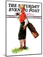 "Wounded Caddy," Saturday Evening Post Cover, July 18, 1936-Charles A. MacLellan-Mounted Giclee Print