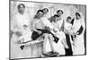 Wounded Children from Ypres with Nurses at La Panne, Belgium, First World War, 1914-1918-null-Mounted Giclee Print