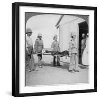 Wounded Fusilier after the Boers' Brave Stand Near Orange River, South Africa, Boer War, 1900-Underwood & Underwood-Framed Giclee Print