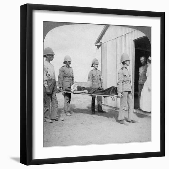 Wounded Fusilier after the Boers' Brave Stand Near Orange River, South Africa, Boer War, 1900-Underwood & Underwood-Framed Giclee Print