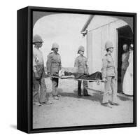 Wounded Fusilier after the Boers' Brave Stand Near Orange River, South Africa, Boer War, 1900-Underwood & Underwood-Framed Stretched Canvas