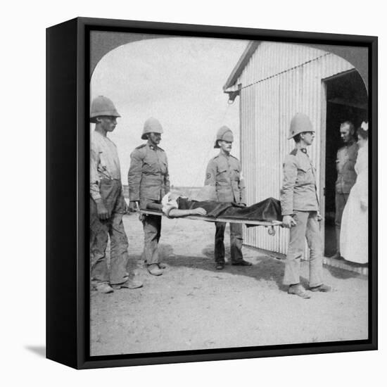 Wounded Fusilier after the Boers' Brave Stand Near Orange River, South Africa, Boer War, 1900-Underwood & Underwood-Framed Stretched Canvas