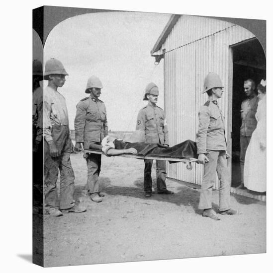 Wounded Fusilier after the Boers' Brave Stand Near Orange River, South Africa, Boer War, 1900-Underwood & Underwood-Stretched Canvas