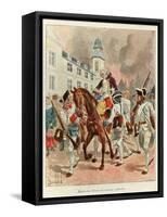 Wounded General Montcalm Returning from Battle of the Plains of Abraham Sept. 1759-Louis Bombled-Framed Stretched Canvas