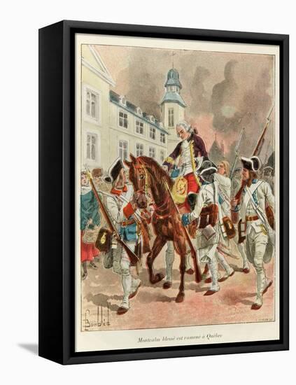 Wounded General Montcalm Returning from Battle of the Plains of Abraham Sept. 1759-Louis Bombled-Framed Stretched Canvas