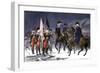 Wounded Hessian Colonel Rahl Surrenders Trenton to George Washington, December 1776-null-Framed Giclee Print