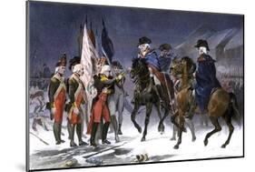 Wounded Hessian Colonel Rahl Surrenders Trenton to George Washington, December 1776-null-Mounted Giclee Print