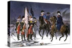 Wounded Hessian Colonel Rahl Surrenders Trenton to George Washington, December 1776-null-Stretched Canvas