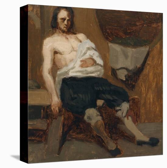 Wounded Man, 1866-Olaf Isaachsen-Stretched Canvas