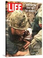 Wounded Marine, October 28, 1966-Larry Burrows-Stretched Canvas