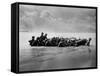 Wounded Marines in Gilbert Islands are taken to Hospitals for Better Medical Care During WWII-null-Framed Stretched Canvas