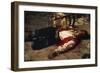 Wounded on the Ground, 1889-Michele Cammarano-Framed Giclee Print