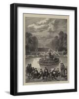 Wounded Soldiers Round the Fountain at Versailles-null-Framed Giclee Print