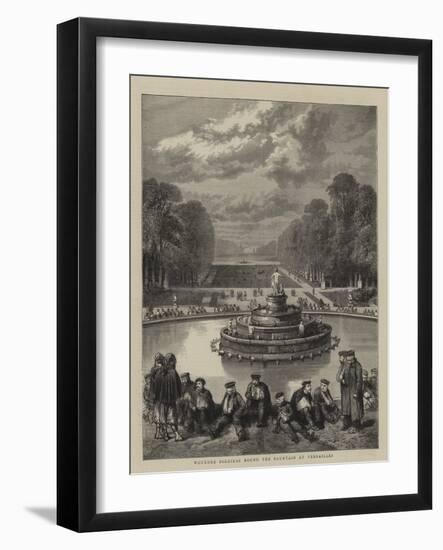 Wounded Soldiers Round the Fountain at Versailles-null-Framed Giclee Print
