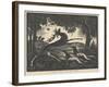 Wounded Stag, 1930 (Woodcut)-Stanislav Ostoja-Chrostovski-Framed Giclee Print