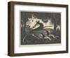 Wounded Stag, 1930 (Woodcut)-Stanislav Ostoja-Chrostovski-Framed Giclee Print