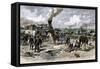 Wounded Troops Transported by Train after the Battle of Fair Oaks, Virginia, c.1862-null-Framed Stretched Canvas