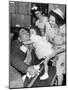 Wounded U.S. Soldier's Homecoming in New York City at the End of World War 2-null-Mounted Photo