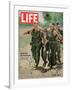 Wounded US Marine Helped to Safety by his Buddies During Fight with Viet Cong, July 2, 1965-Bill Eppridge-Framed Photographic Print