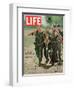 Wounded US Marine Helped to Safety by his Buddies During Fight with Viet Cong, July 2, 1965-Bill Eppridge-Framed Photographic Print